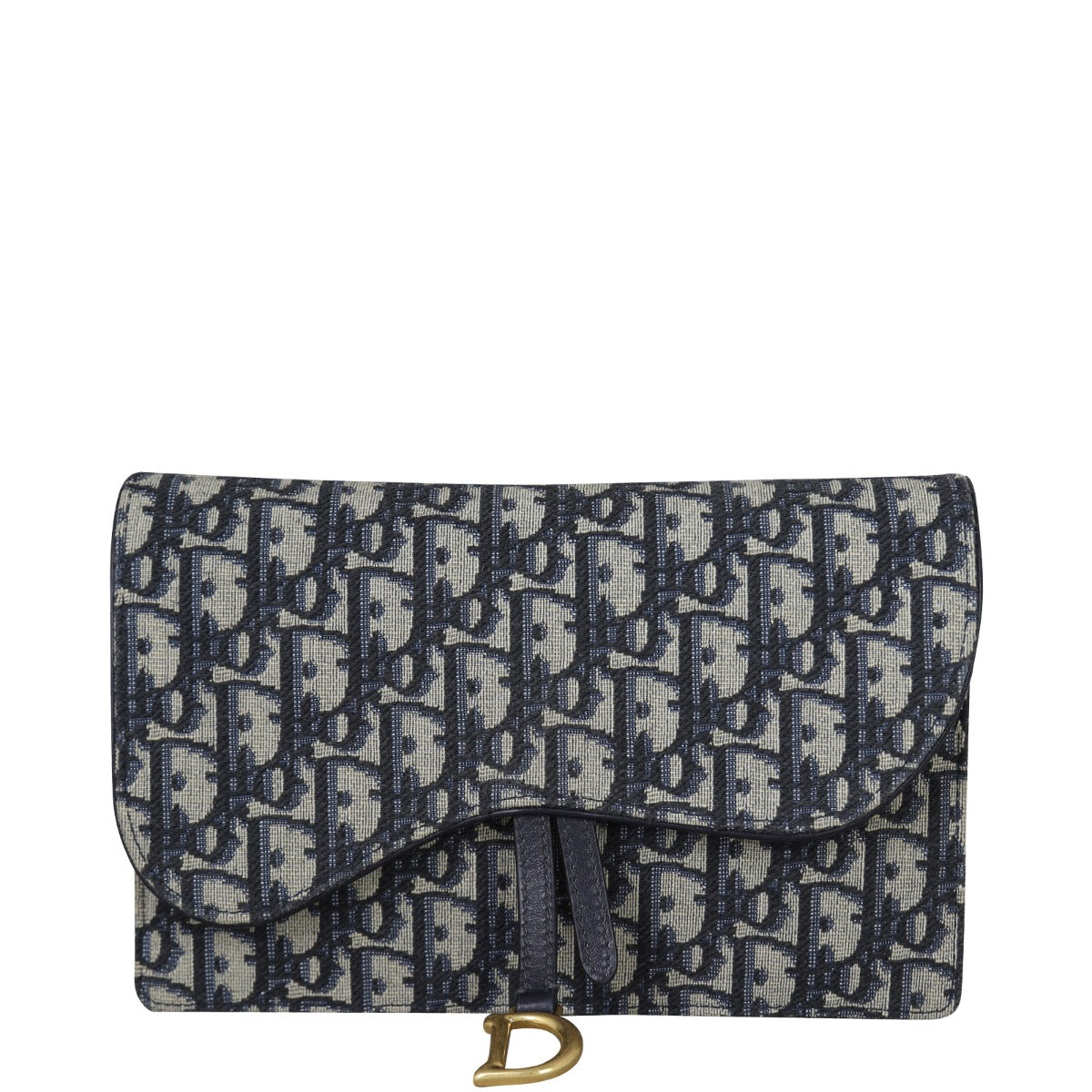 Dior Saddle Pouch Wallet on Chain Oblique