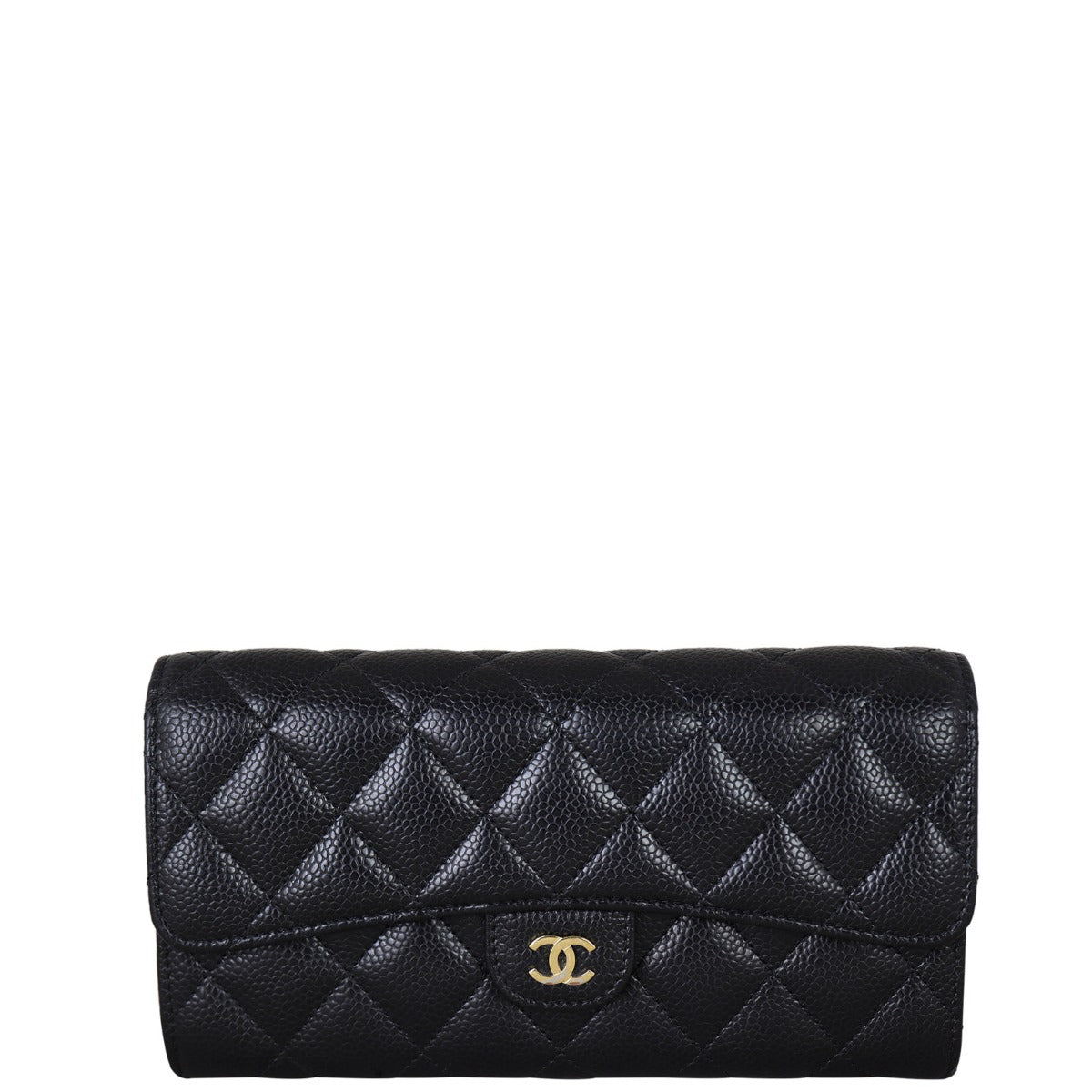 Chanel Classic Flap Long Wallet | Black Caviar