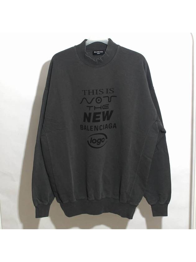 Luxury Balenciaga Trending 2026 This Not Logo Cotton Sweatshirt Black