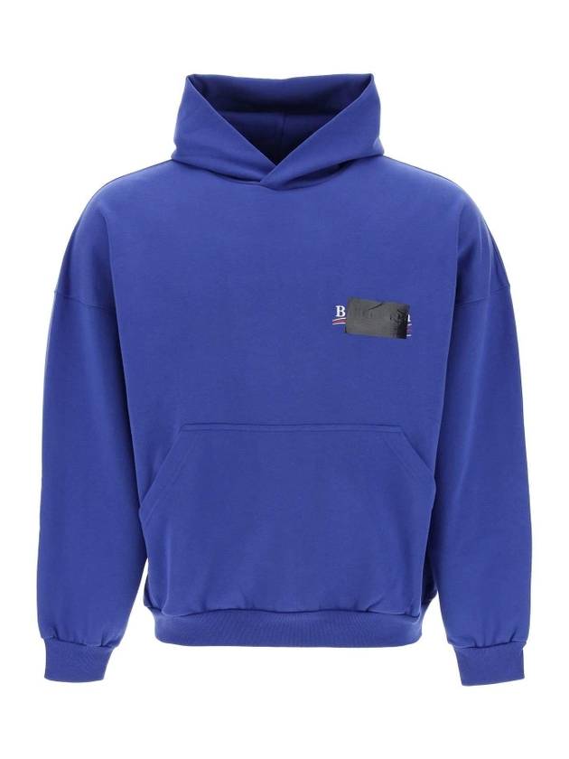 Luxury Balenciaga Trending 2026 Gaffer Maxi Hoodie Blue