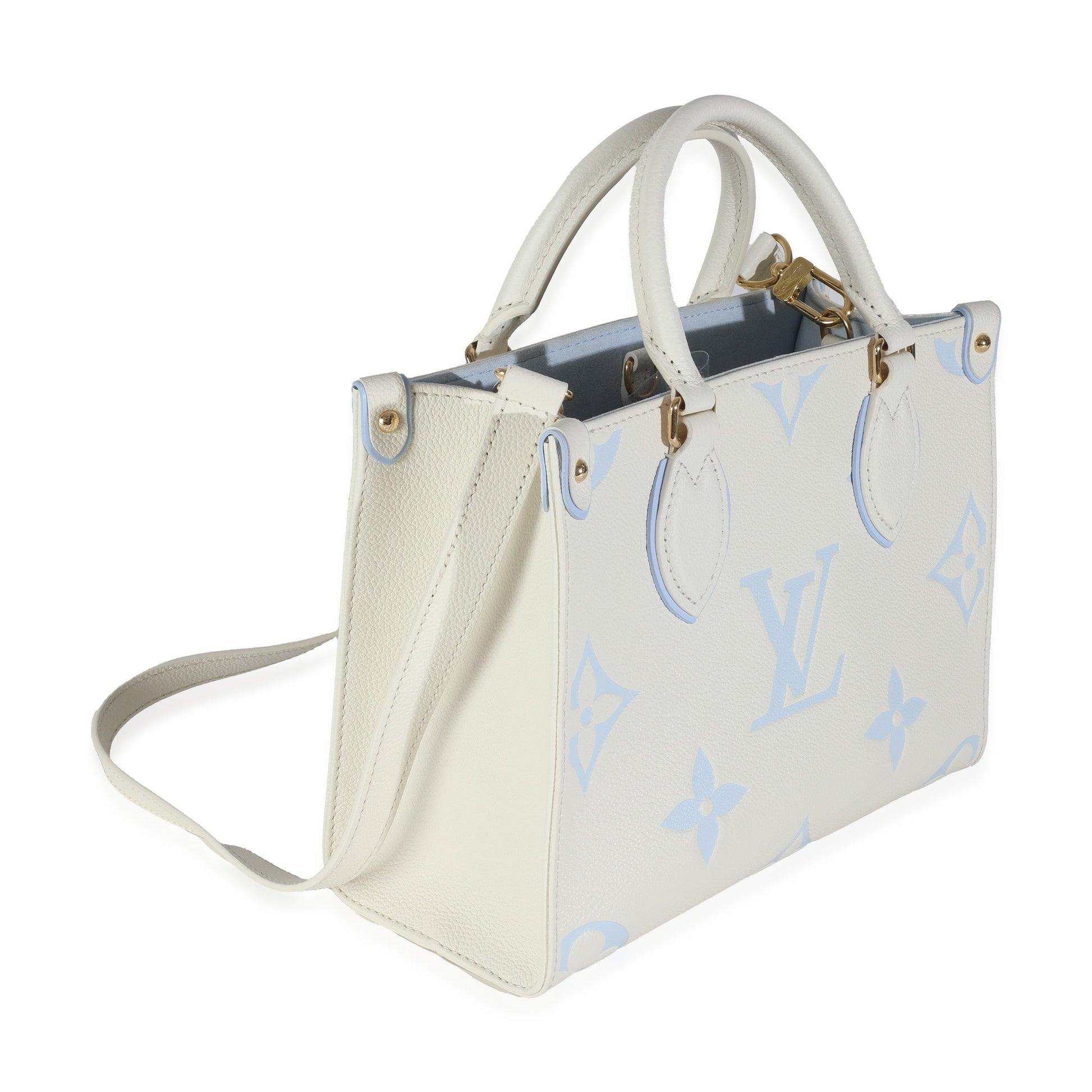 Louis Vuitton Latte Candy Blue Monogram Giant Empreinte Onthego PM