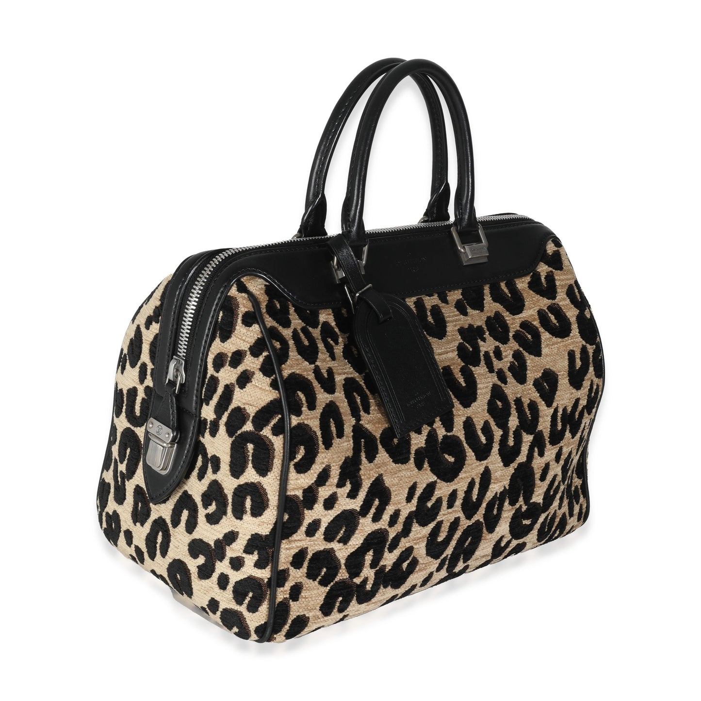 Louis Vuitton x Stephen Sprouse Black Beige Veet Leopard Speedy 30