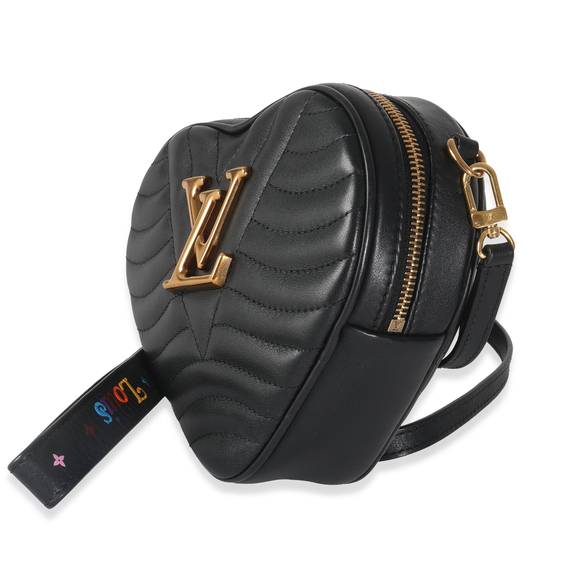 Louis Vuitton Black Calfskin New Wave Heart Bag