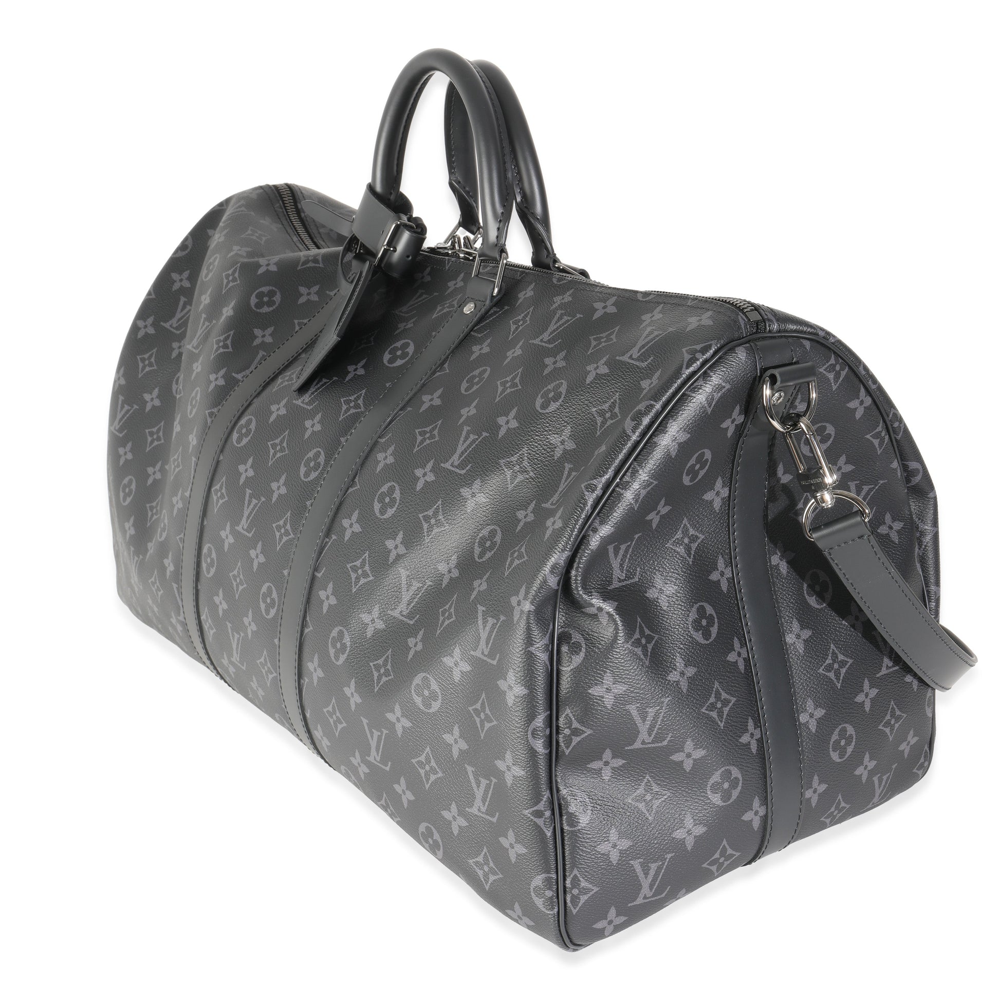 Louis Vuitton Monogram Eclipse Canvas Keepall Bandouliere 55