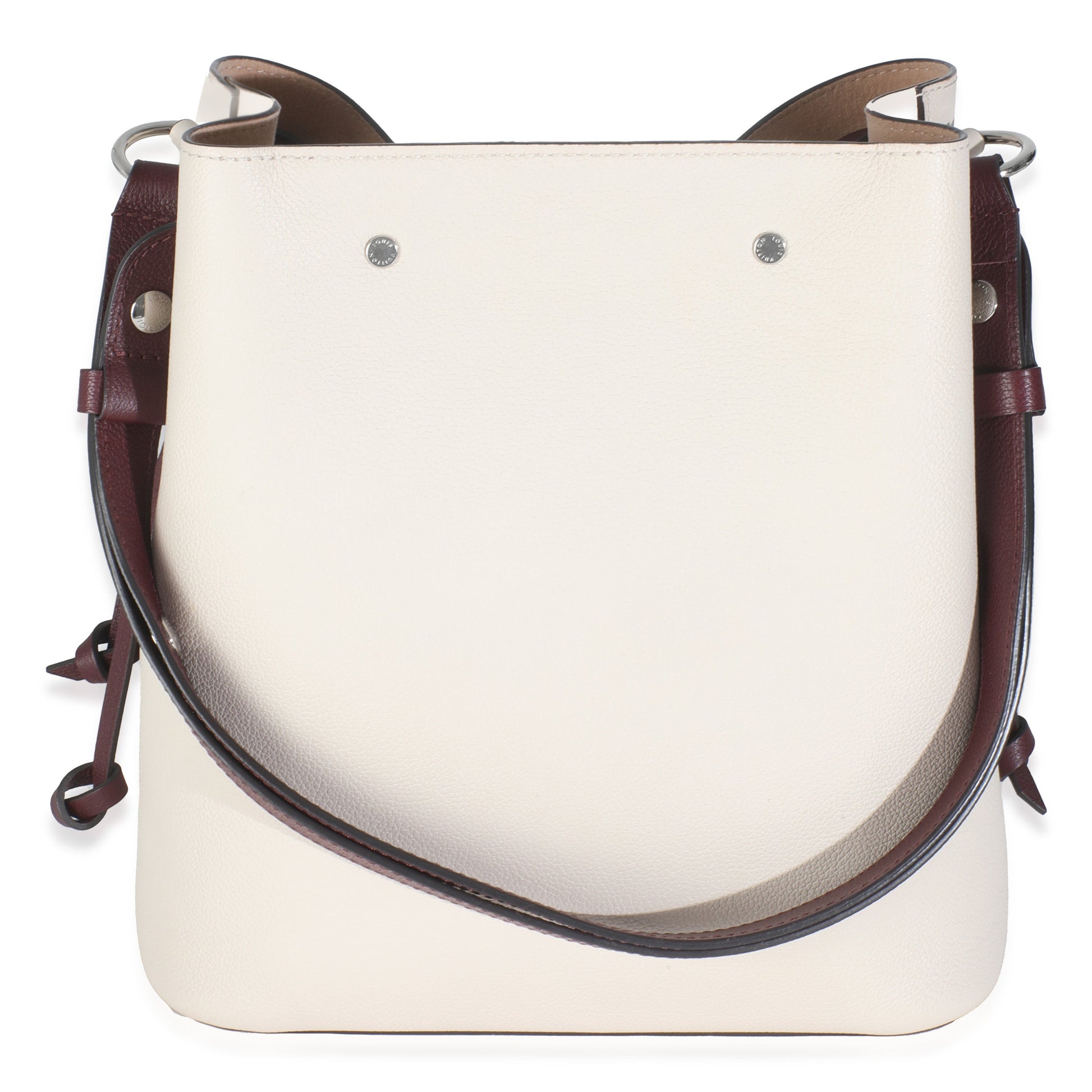 Louis Vuitton Soie Quartz Calla Calfskin Lockme Bucket Bag