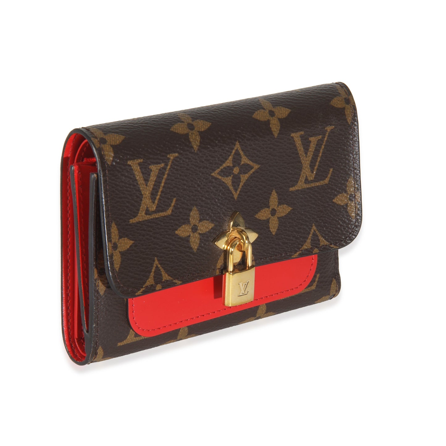 Louis Vuitton Monogram Canvas Flower Lock Compact Wallet