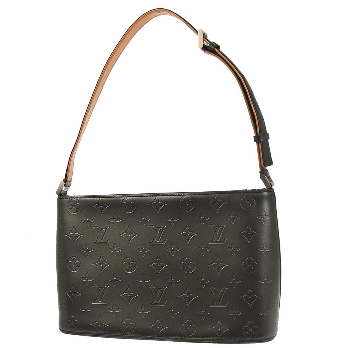 Louis Vuitton 2002 Black Monogram Mat Alston Shoulder Bag M55122