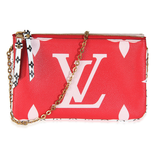 Louis Vuitton Rouge Monogram Giant Canvas Double Zip Pochette