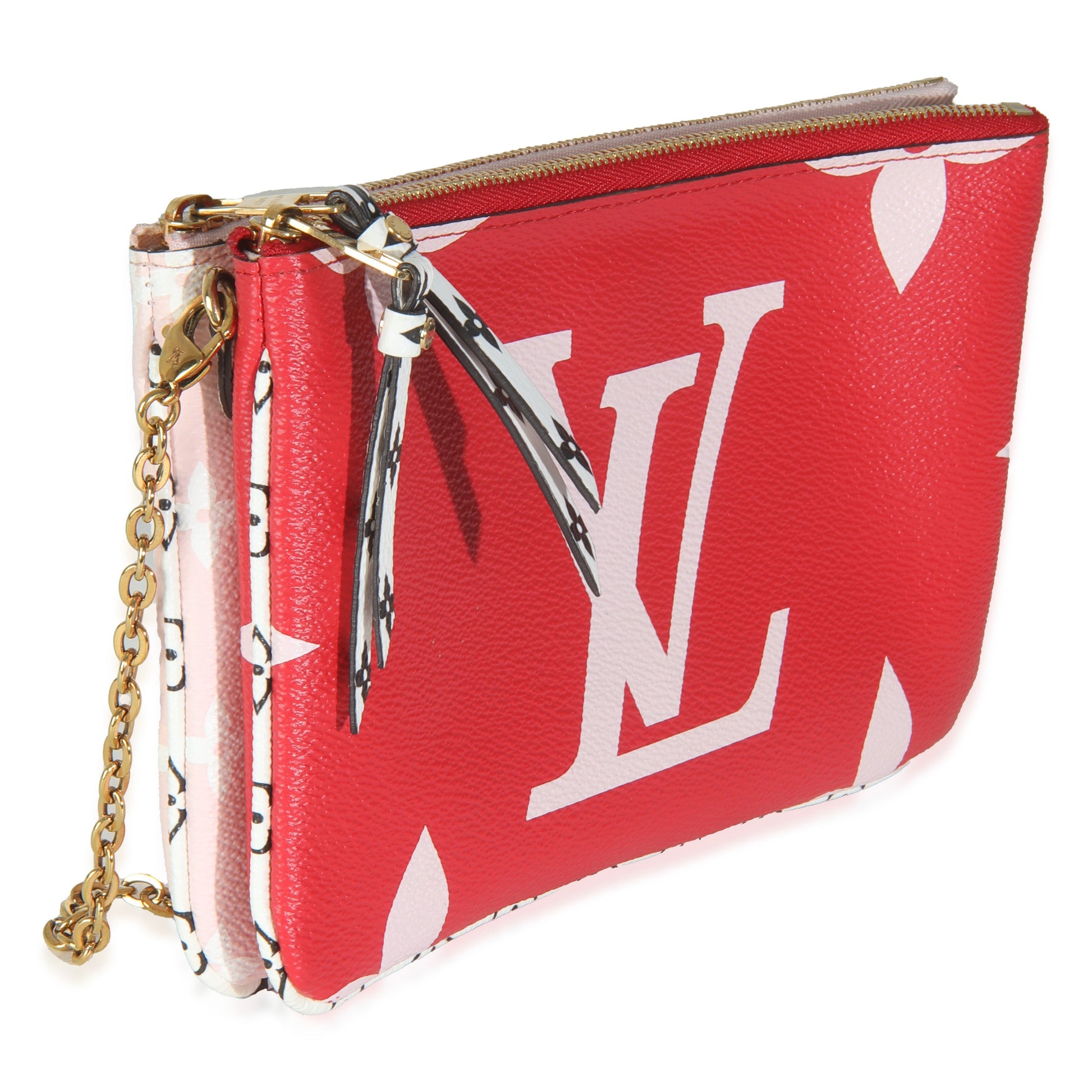 Louis Vuitton Rouge Monogram Giant Canvas Double Zip Pochette