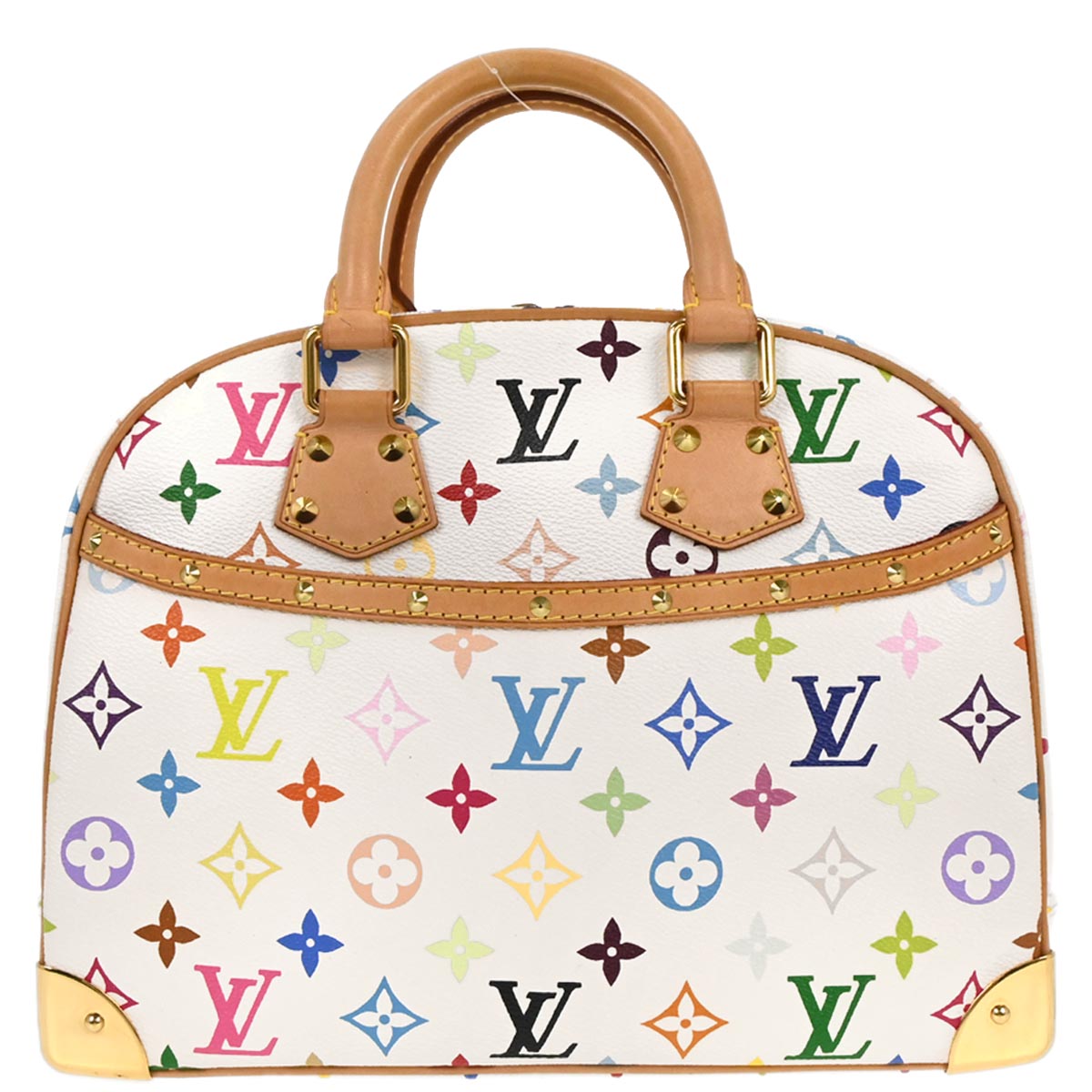 Louis Vuitton 2005 White Monogram Multicolor Trouville Handbag M92663