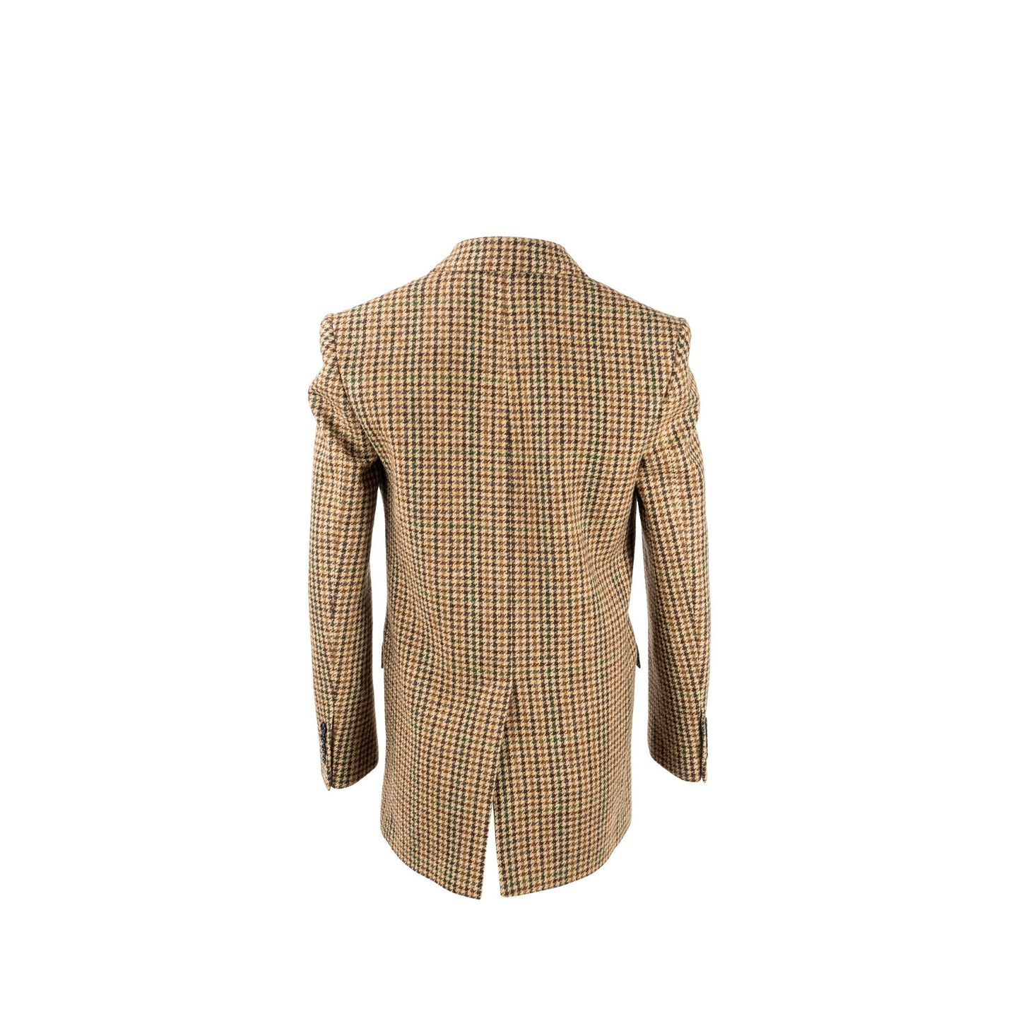 Celine Size 34 Houndstooth Blazer Wool Brown/Green