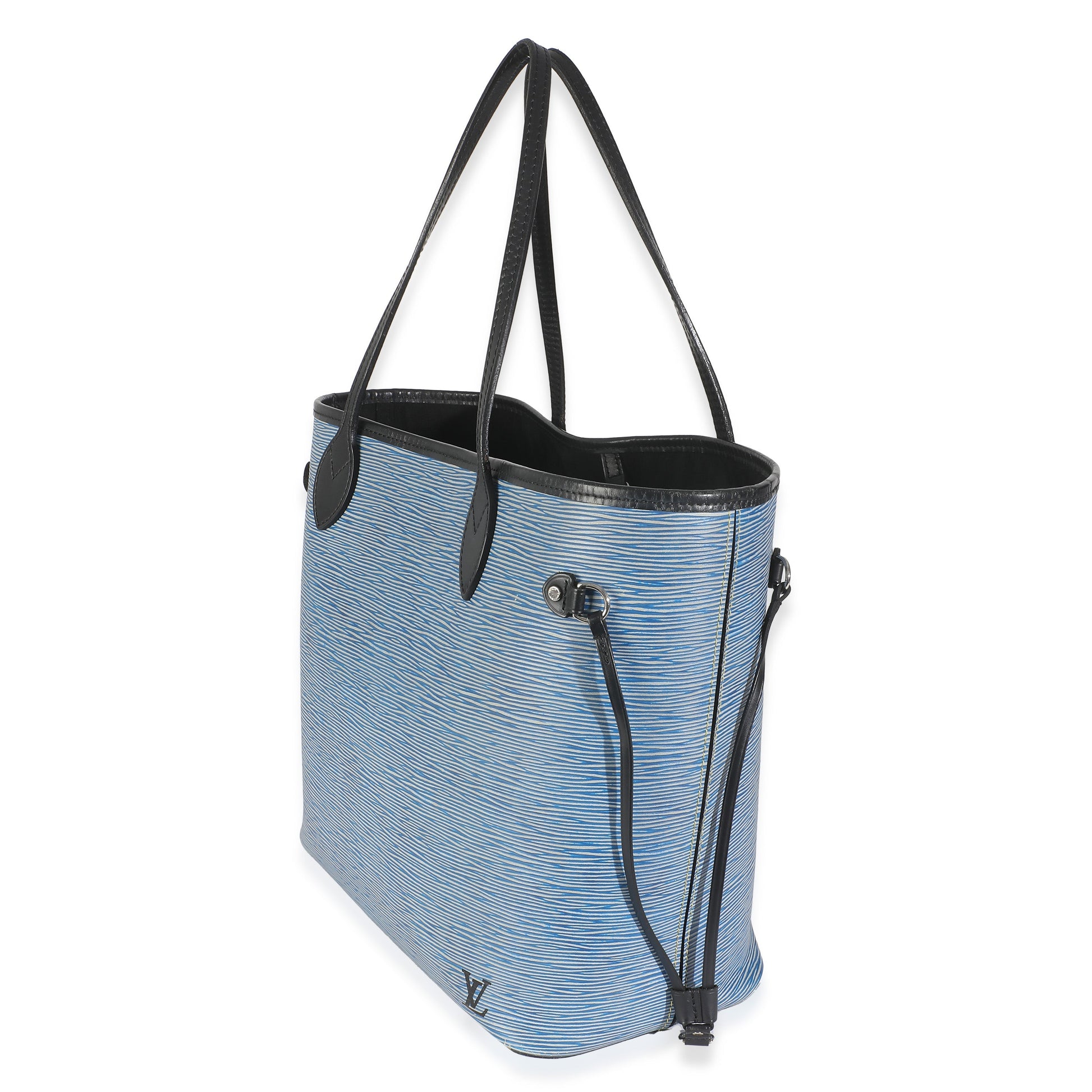 Louis Vuitton Blue Denim Epi Neverfull MM