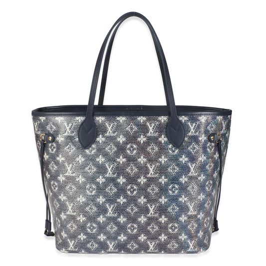 Louis Vuitton Blue Monoglam Canvas Neverfull MM
