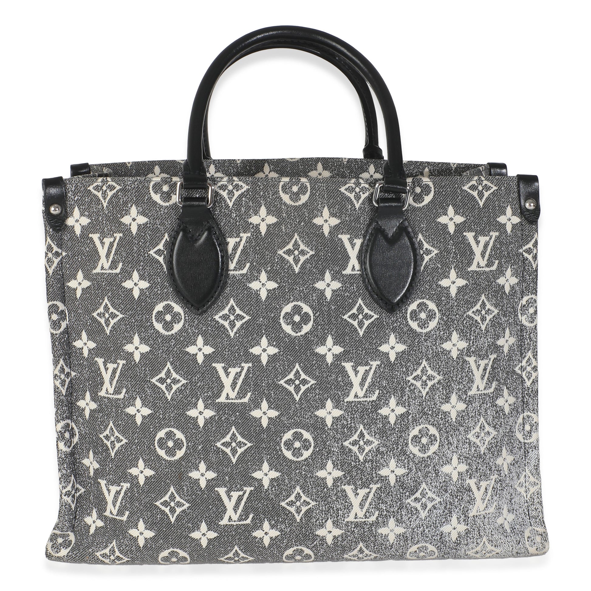 Louis Vuitton Black Monogram Denim Onthego MM