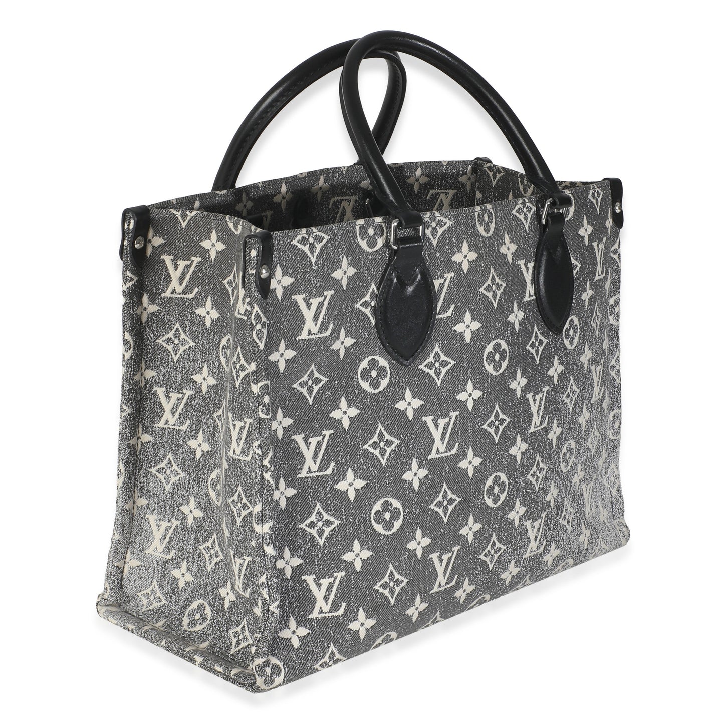 Louis Vuitton Black Monogram Denim Onthego MM