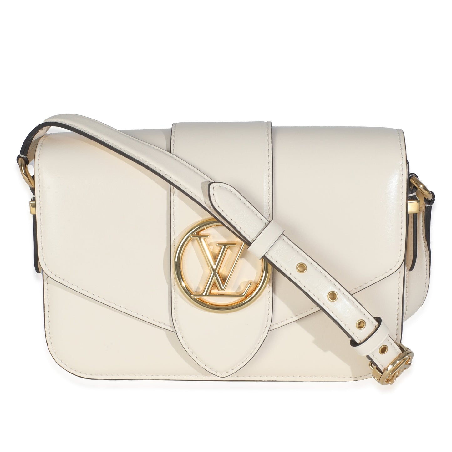 Louis Vuitton Cream Smooth CalfskinPont 9