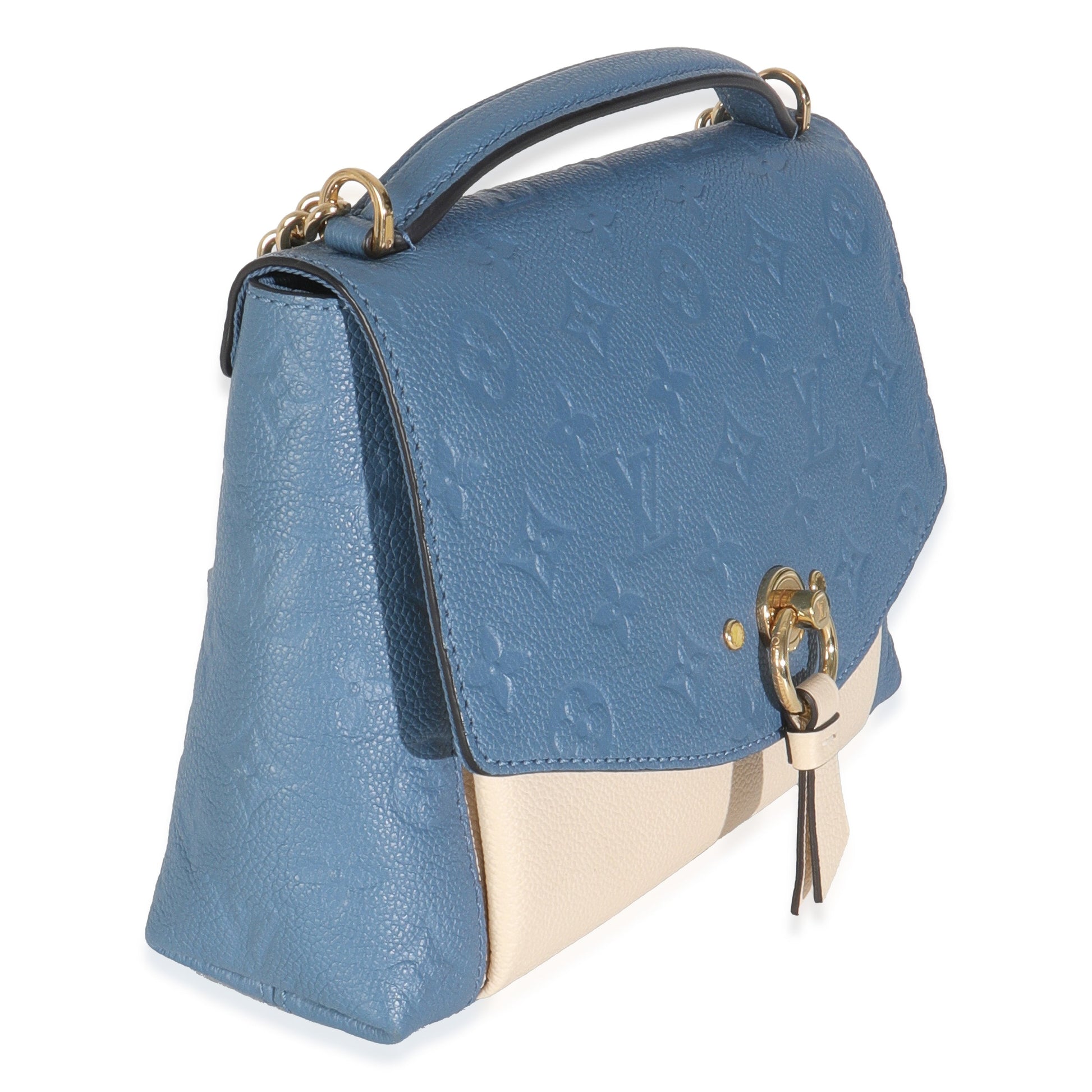 Louis Vuitton Denim Creme Monogram Empreinte Blanche BB