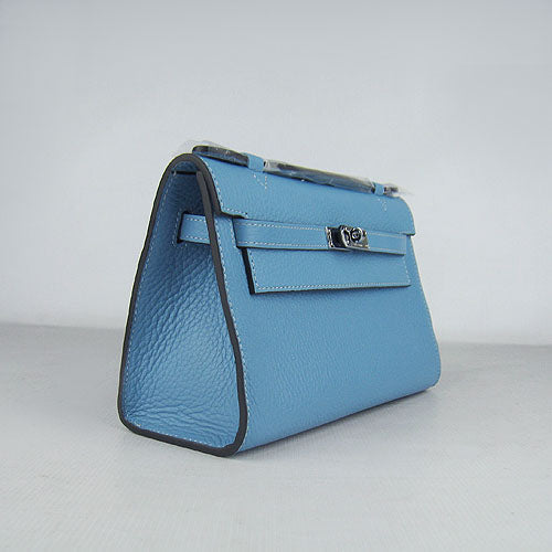 Luxury Hermes Kelly 22cm Handbag H008 Light Blue