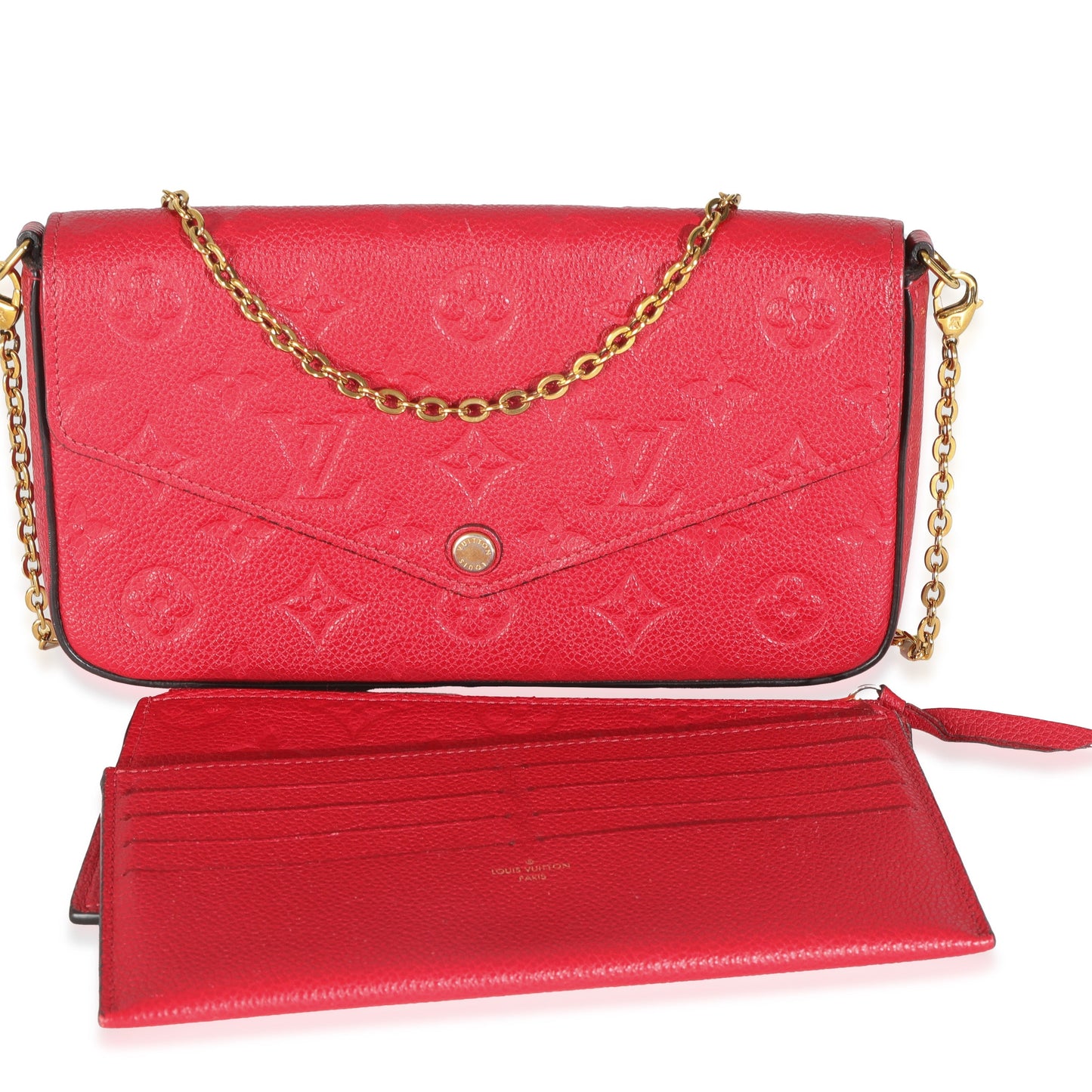 Louis Vuitton Scarlet Monogram Empreinte Felicie Pochette