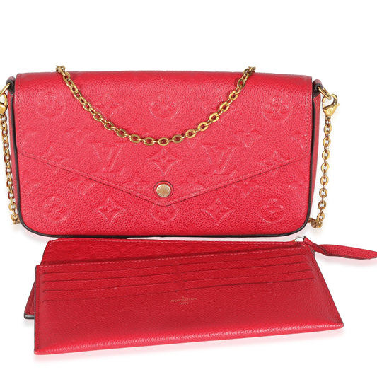 Louis Vuitton Scarlet Monogram Empreinte Felicie Pochette
