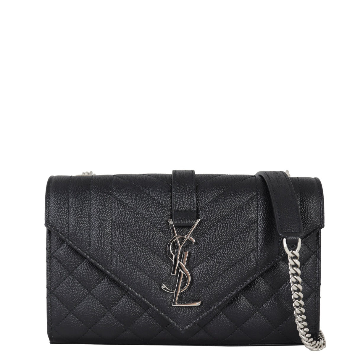 Saint Laurent Monogram Mix Matelasse Envelope Chain Bag Small