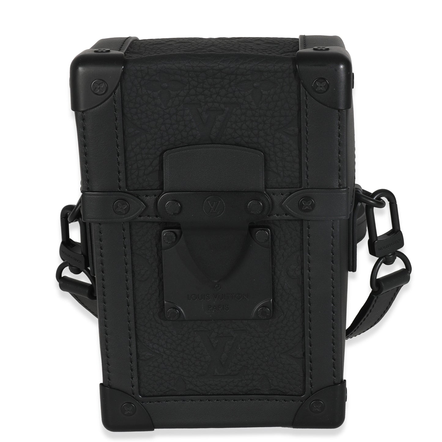 Louis Vuitton Black Taurillon Monogram Vertical Trunk Wearable Wallet