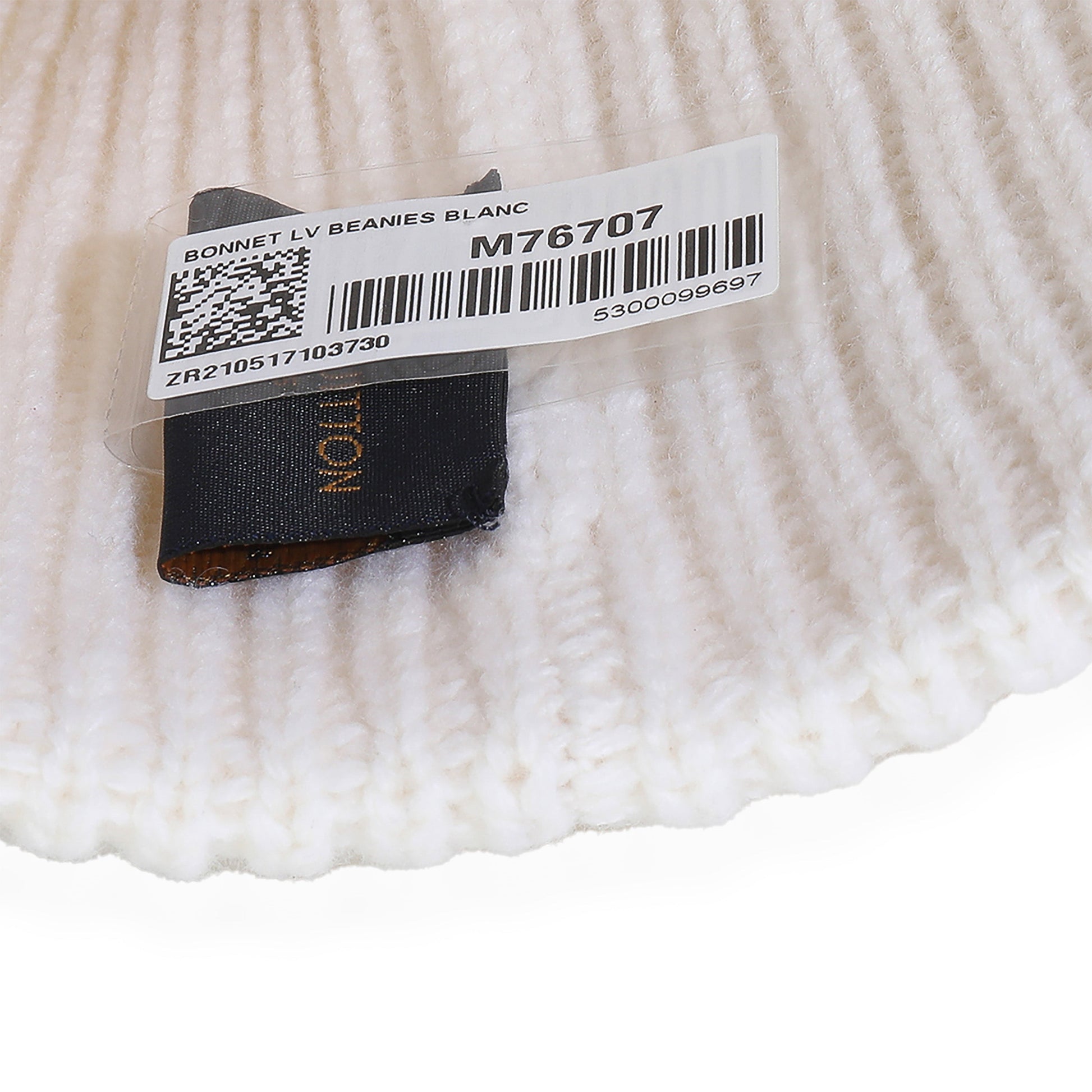 Louis Vuitton Ivory WoolInitials Monogram Beanie Hat