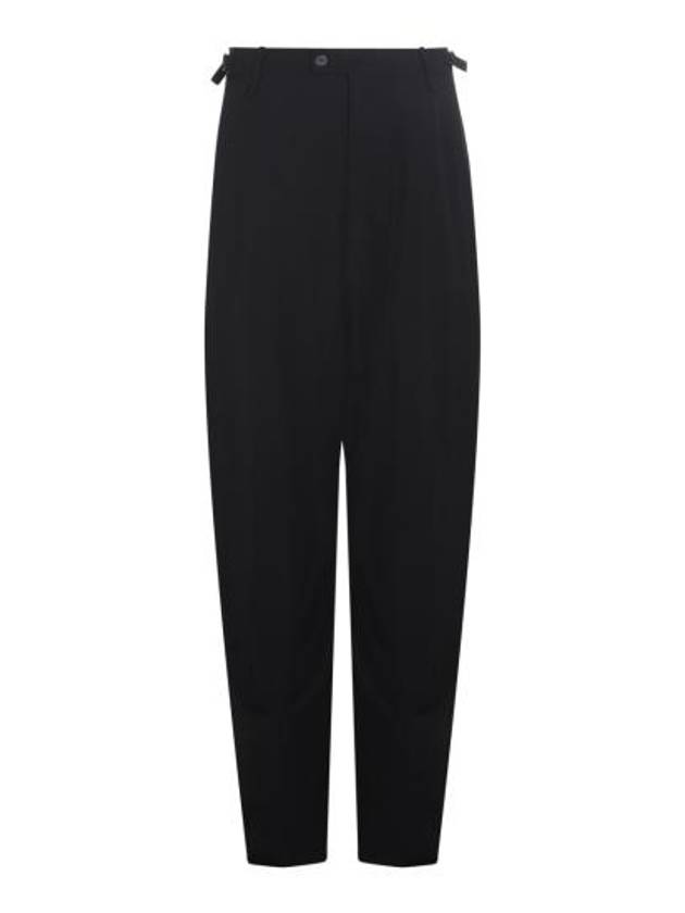 Luxury Balenciaga Trending 2026 Wool Viscose Blend Straight Pants Black