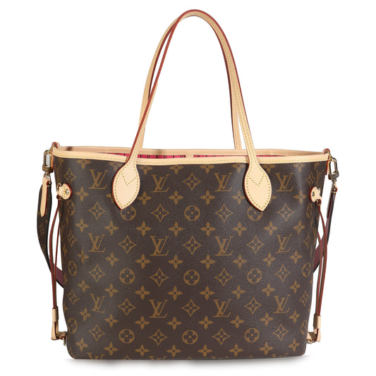Louis Vuitton Rose Pondichery Neverfull Bandouliere Inside Out MM