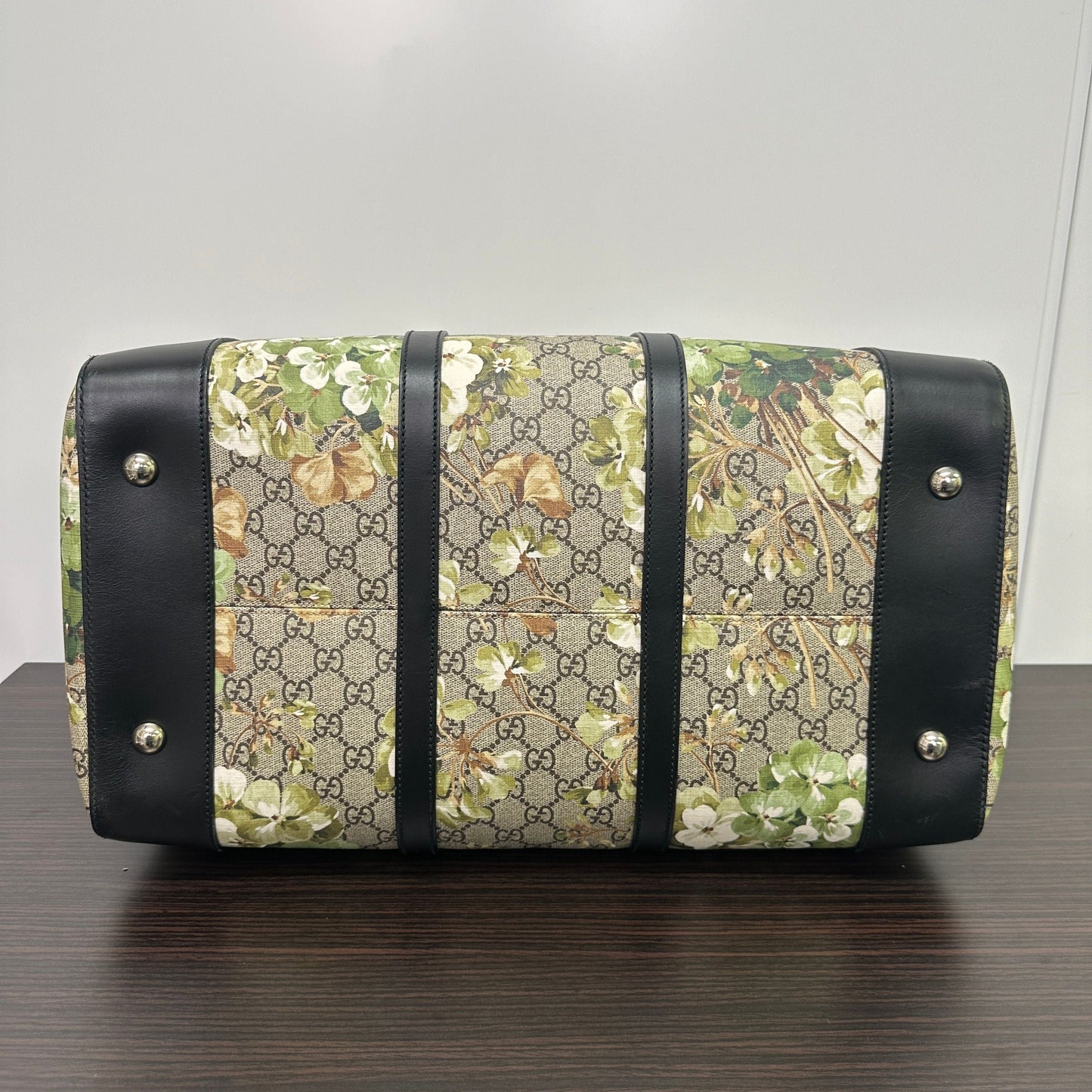 Gucci GG Supreme Monogram Blooms Medium Duffle Beige LB125180