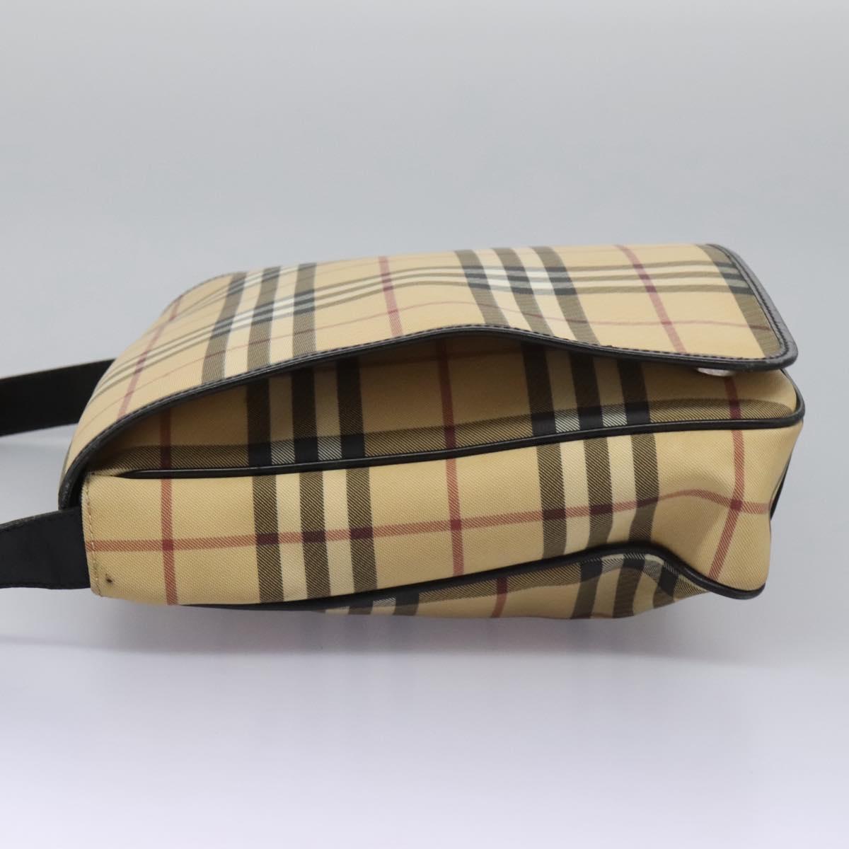 Burberry Nova Check Beige Canvas Shoulder Bag ( )