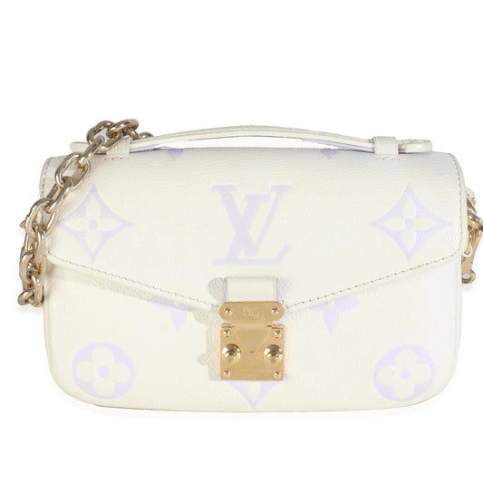 Louis Vuitton Latte Bubble Tea Giant Monogram Empreinte Pochette Metis East West