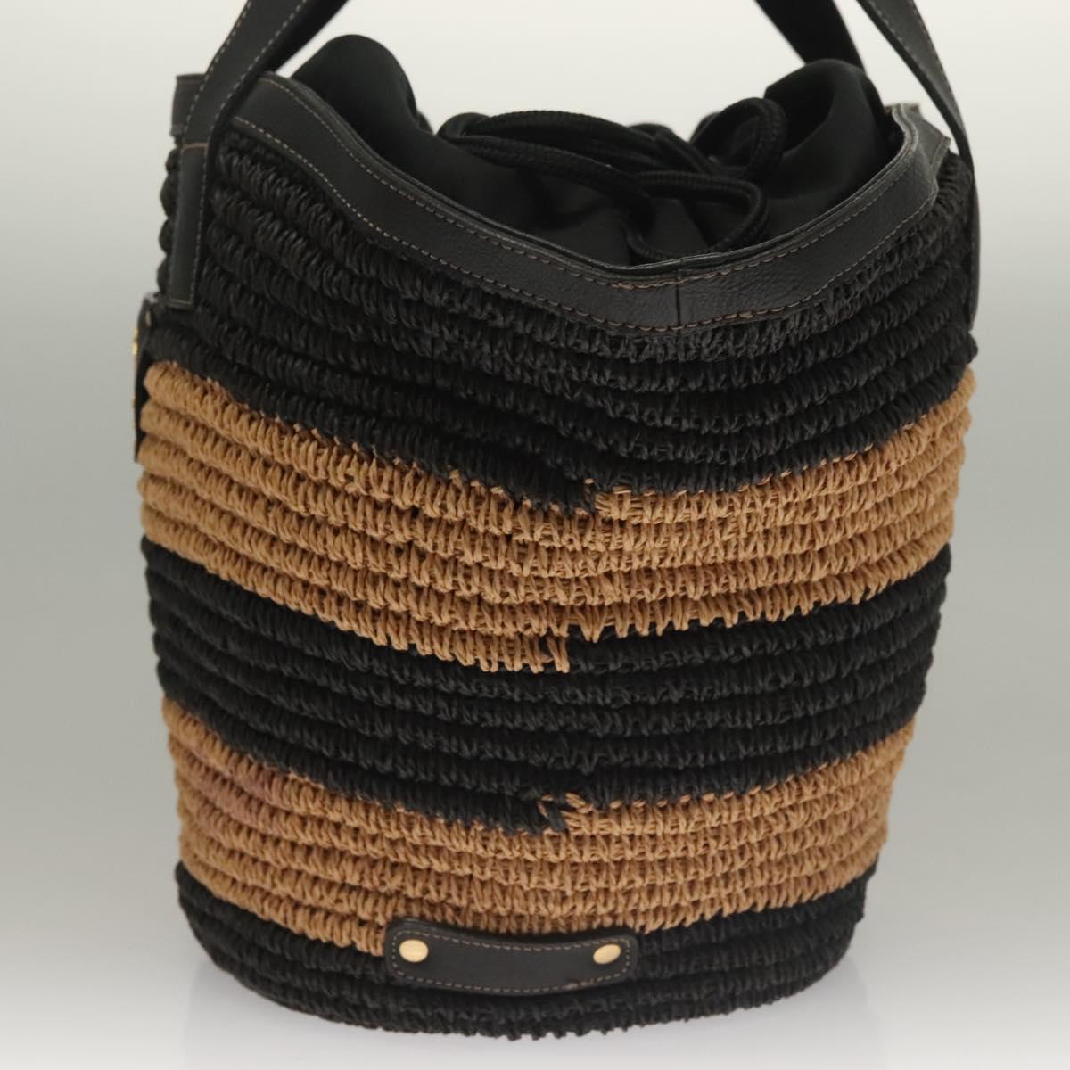 Burberry Blue Label Black Wicker Tote Bag ( )