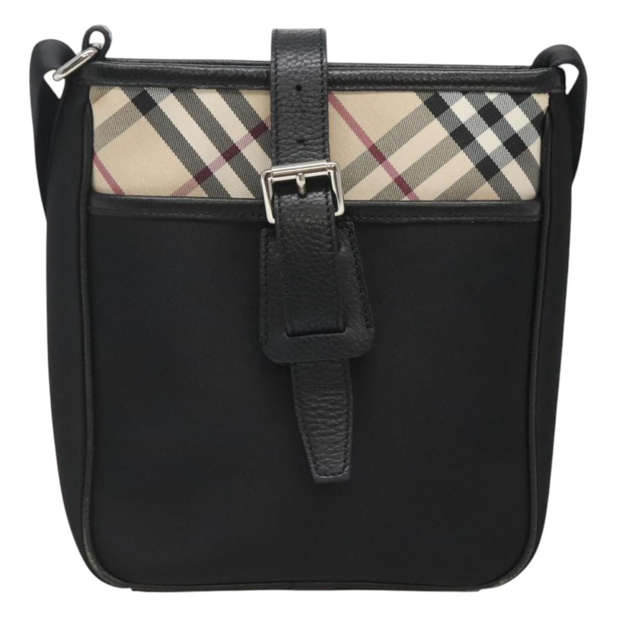 Burberry Nova Check Black Nylon Shoulder Bag ( )