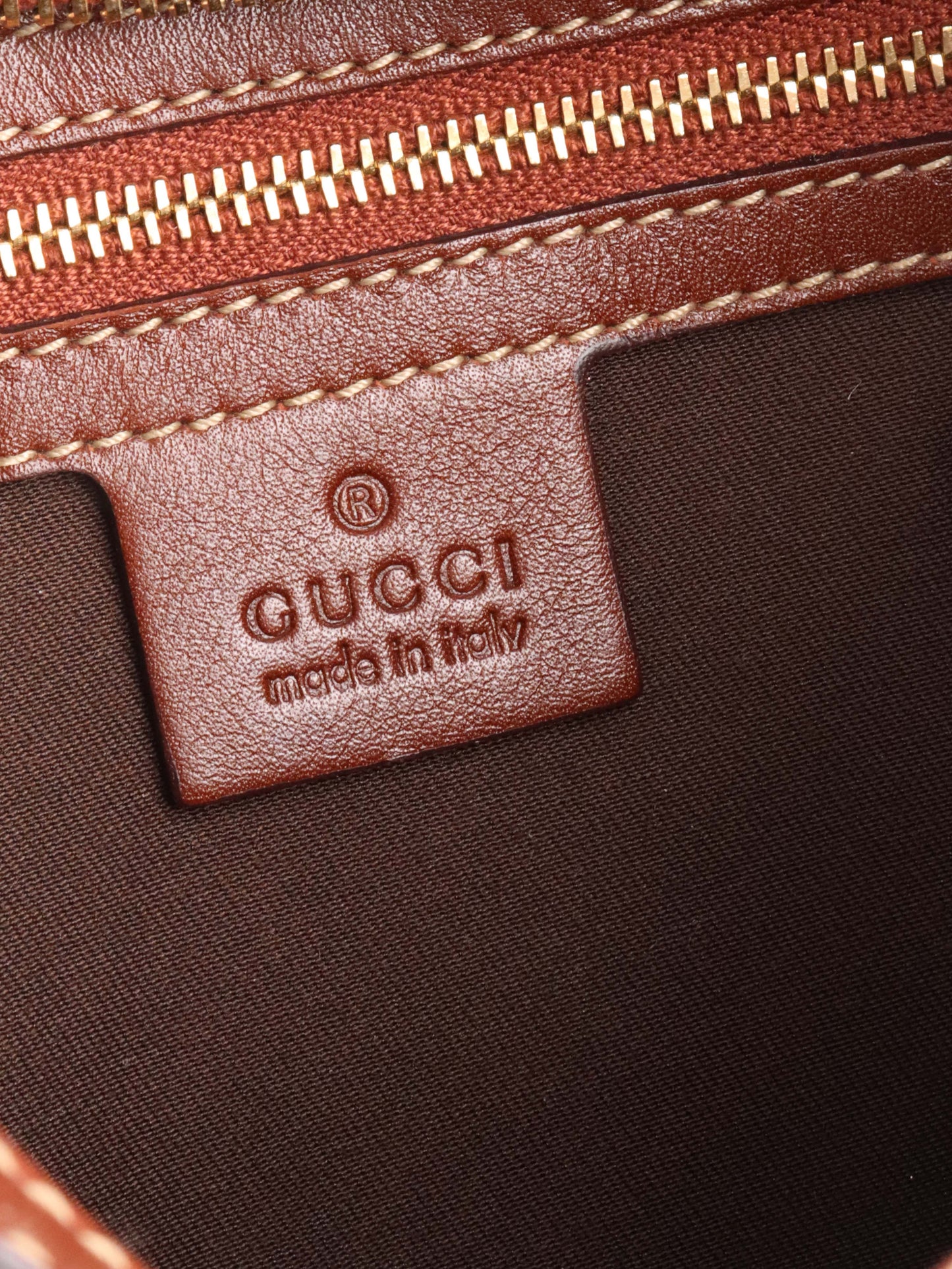 Gucci Cognac Hobo Shoulder Bag.