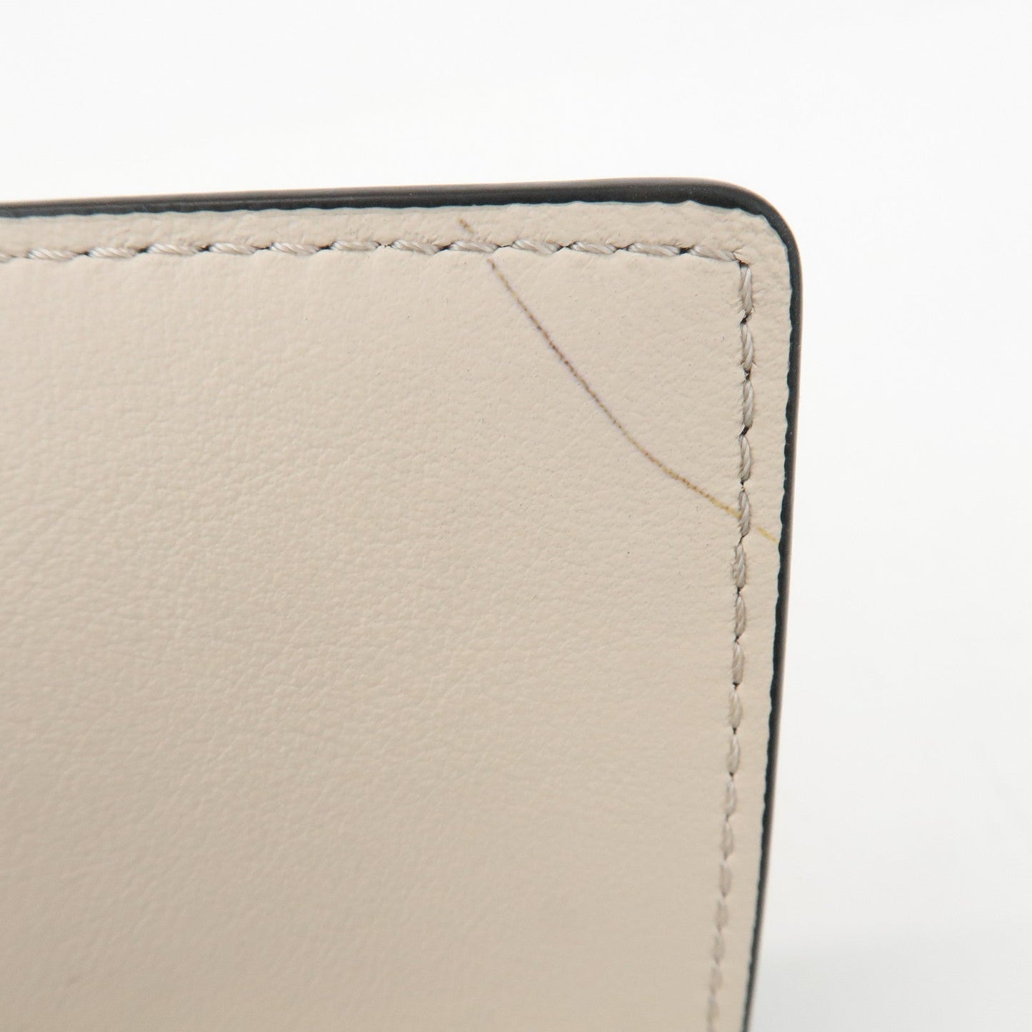 FENDI Leather Peekaboo Bi-fold Long Wallet Black 8M0427