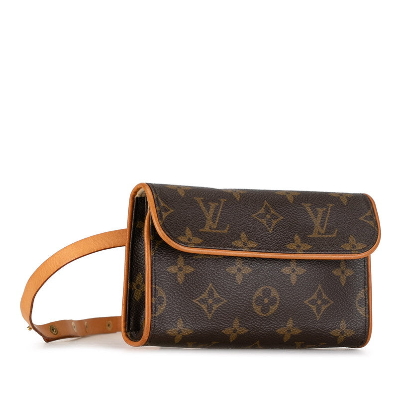 Louis Vuitton Monogram Poschet Florentine XS Body Bag Waist Bag M51855 Brown PVC Leather Louis Vuitton