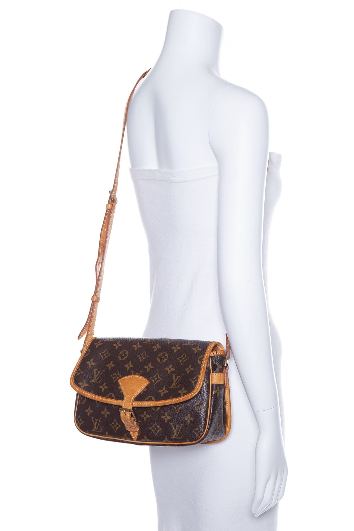 Louis Vuitton Brown Canvas Monogram Sologne Handbag