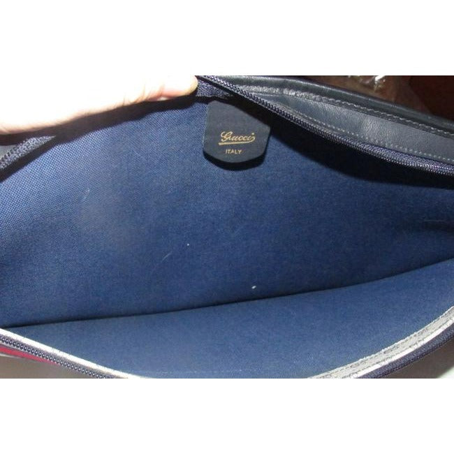 Gucci Leather Canvas Clutch