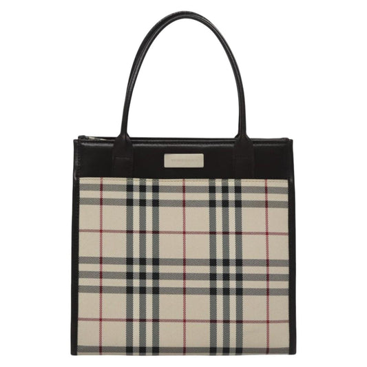 Burberry Nova Check Beige Canvas Handbag ( )