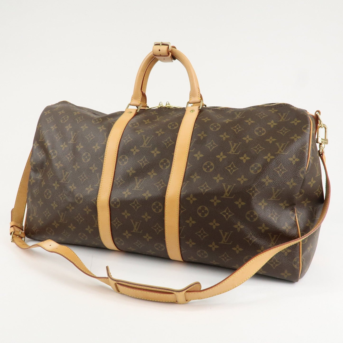 Louis Vuitton Monogram Keep All Bandouliere 55 Boston Bag M41414
