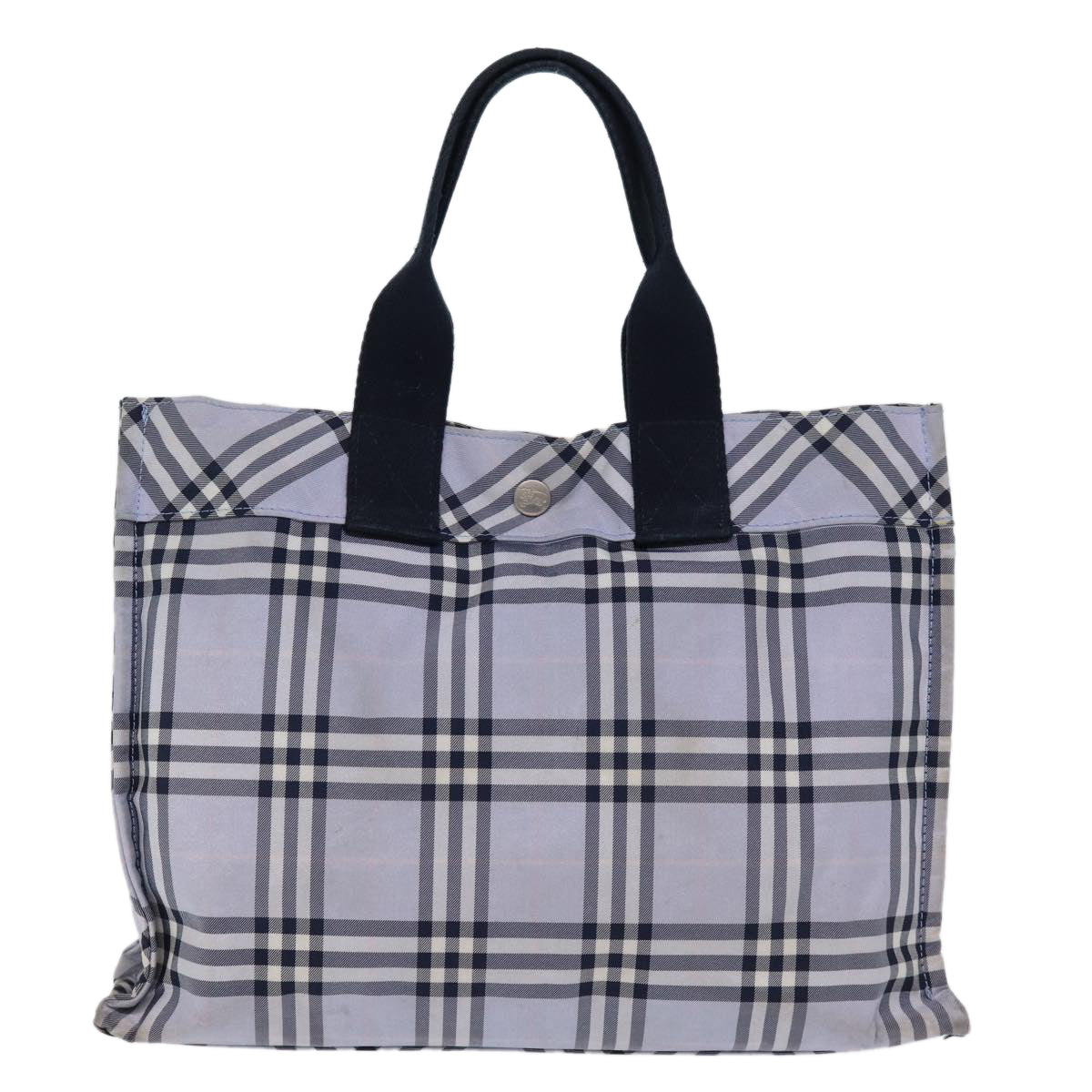 Burberry Nova Check Blue Synthetic Handbag ( )
