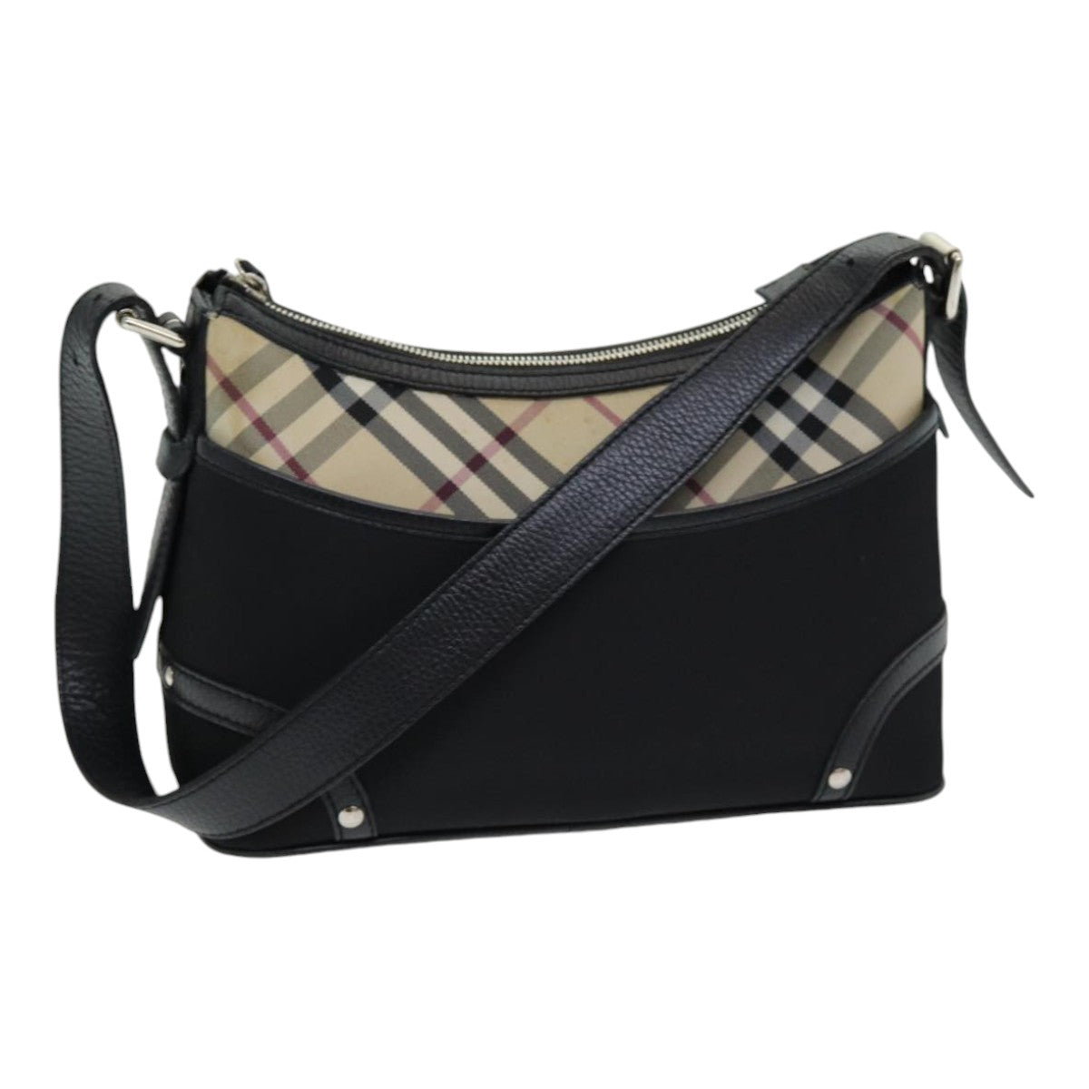 Burberry Nova Check Black Synthetic Shoulder Bag ( )