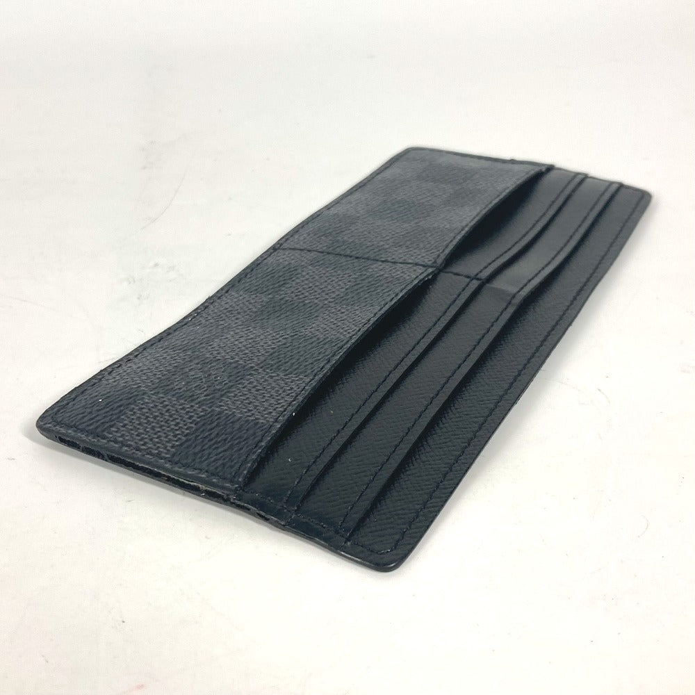 LOUIS VUITTON Card Case N63084 Damier Grafitto Canvas black Damier Grafitte Portefeuille Ron mens