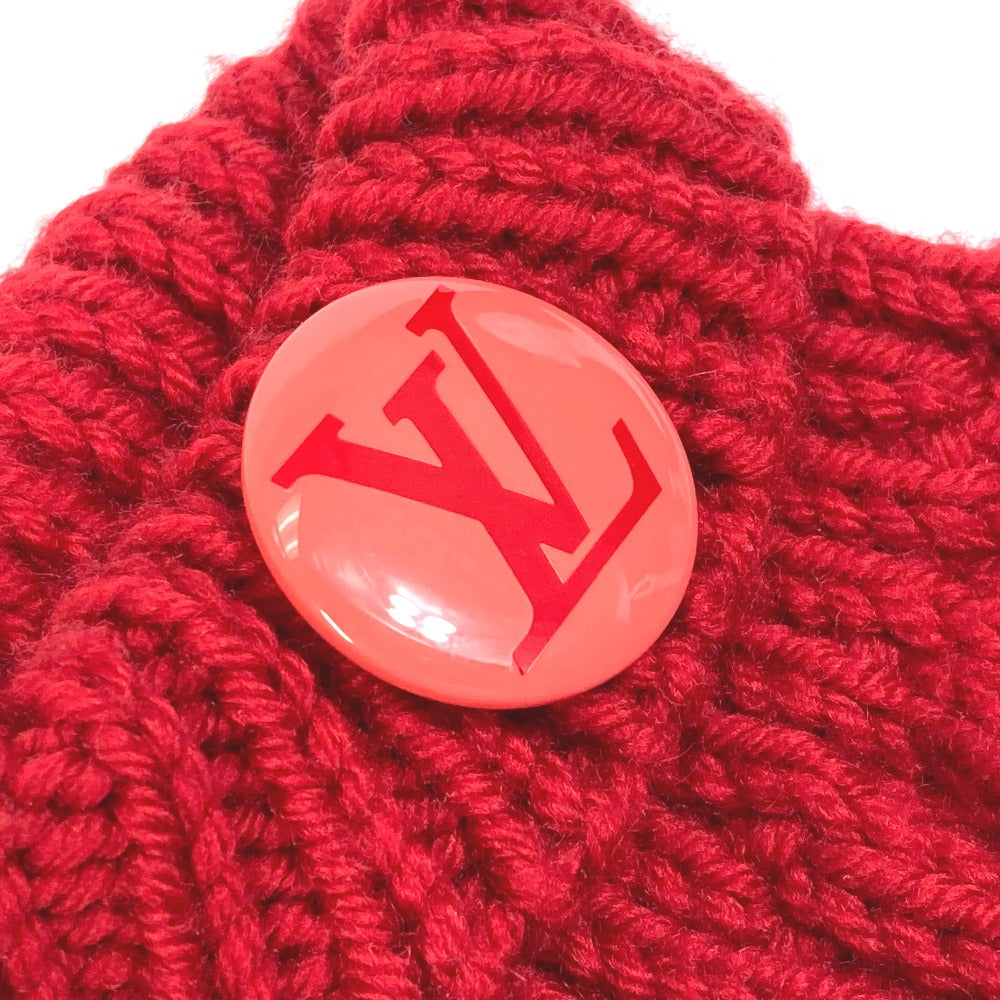 LOUIS VUITTON gloves wool Red Can Badge Morphle Constance unisex(Unisex)