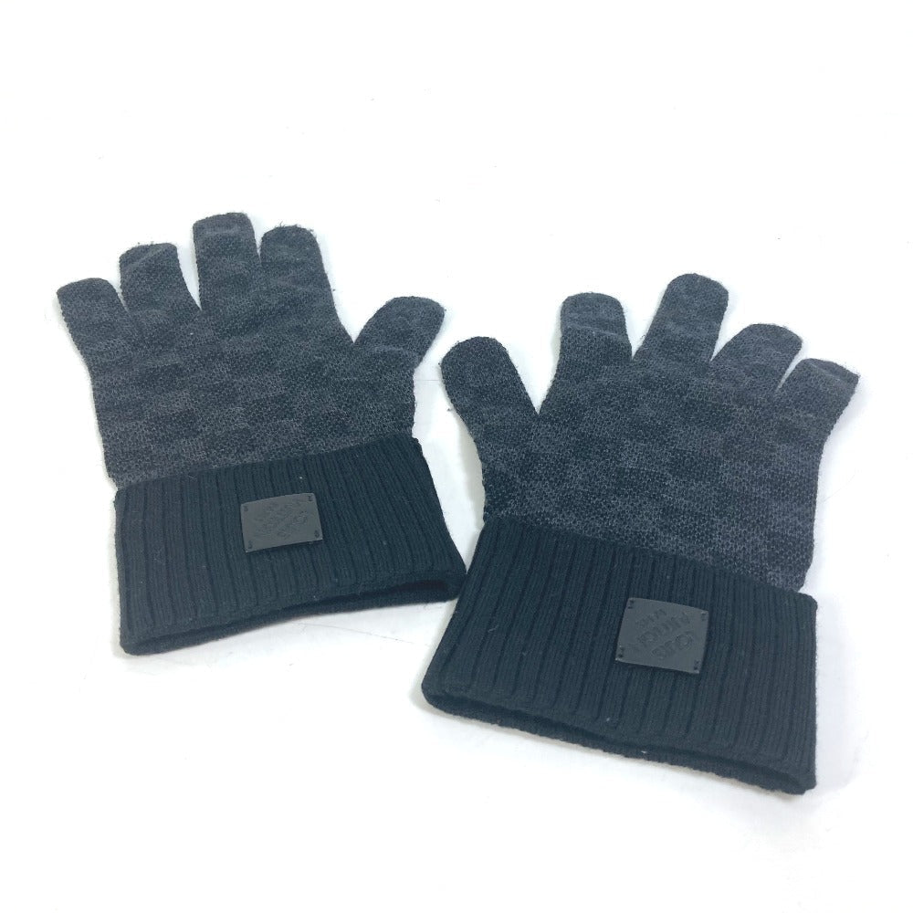 LOUIS VUITTON Glove M77992 wool black Damier Grafitte Gon neopetite damier mens