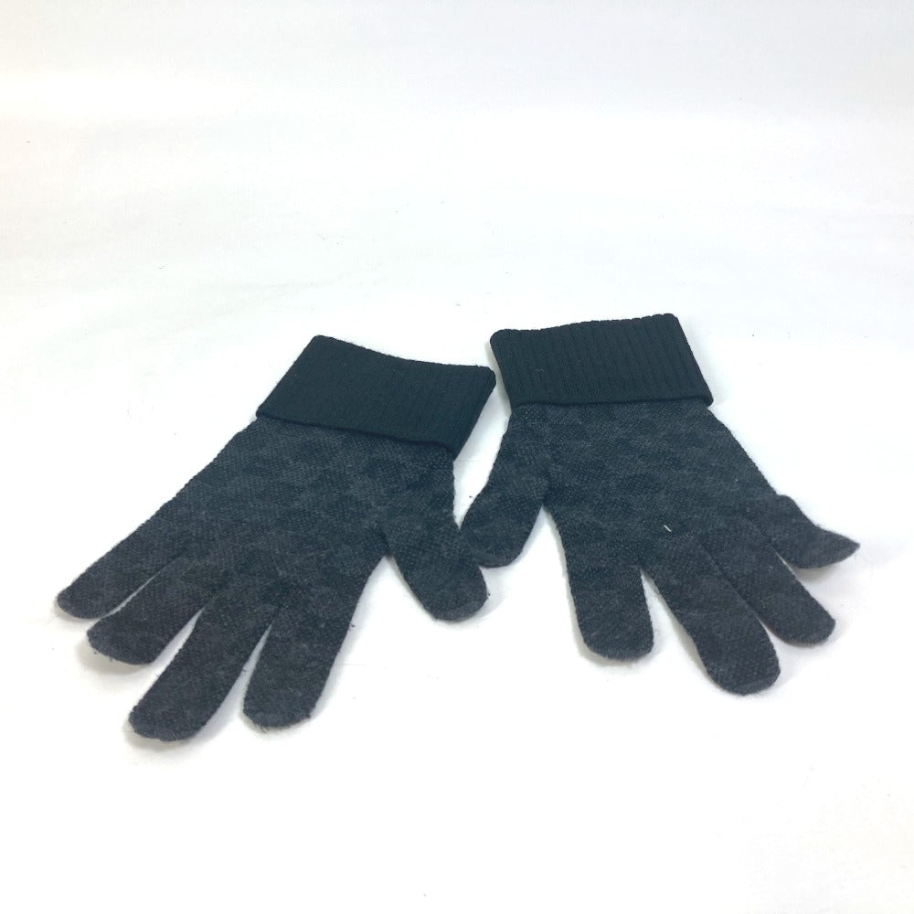 LOUIS VUITTON Glove M77992 wool black Damier Grafitte Gon neopetite damier mens