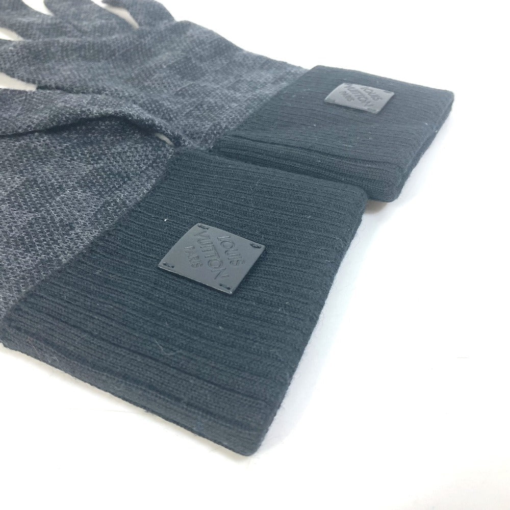 LOUIS VUITTON Glove M77992 wool black Damier Grafitte Gon neopetite damier mens
