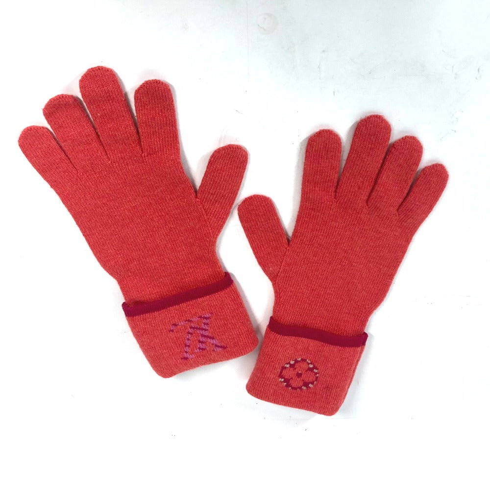 LOUIS VUITTON gloves M70838 Wool / cashmere pink Gon Pop Monogram Gloves Women