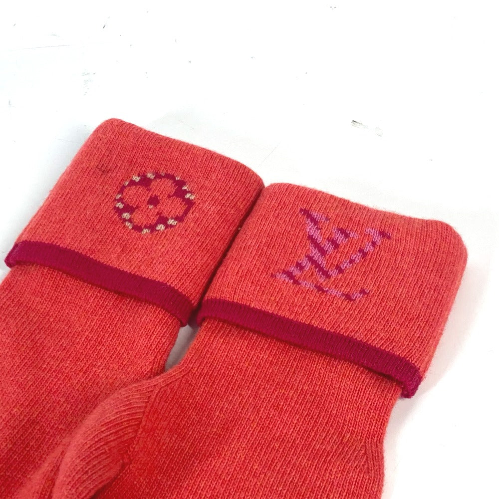 LOUIS VUITTON gloves M70838 Wool / cashmere pink Gon Pop Monogram Gloves Women